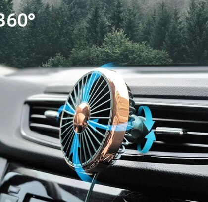 Вентилятор автомобільний USB 5см на решітку(13146)