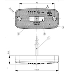 Повторитель габарита LED желтый (LD-180)/UK3/342