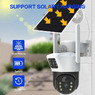 Вулична камера відеоспостереження з двома лінзами 4G V36-4G SOLAR/Wi-Fi(13239)