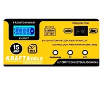 Швидкий зарядний пристрій для автоакумулятора 6-200Ач KraftDele 6-12В 15A(12752)  