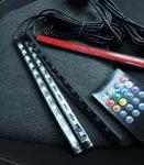 Набір освітлення автомобіля 12 світлодіодів RGB актив.звук USB (13145)