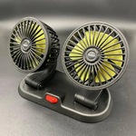 Автомобільний вентилятор ЛІДЕР 24V подвійний 4" від прикурювача(12862)