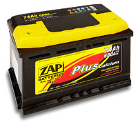 Автомобильный аккумулятор ZAP Plus (75A/ч)/3557 ZAP