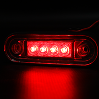 Ліхтар габаритний LED червоний, 12-24В(12860) 