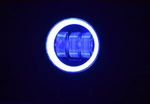 Светодиодная фара V77-30W с неоновым ободком Blue 3 линзы (12797)